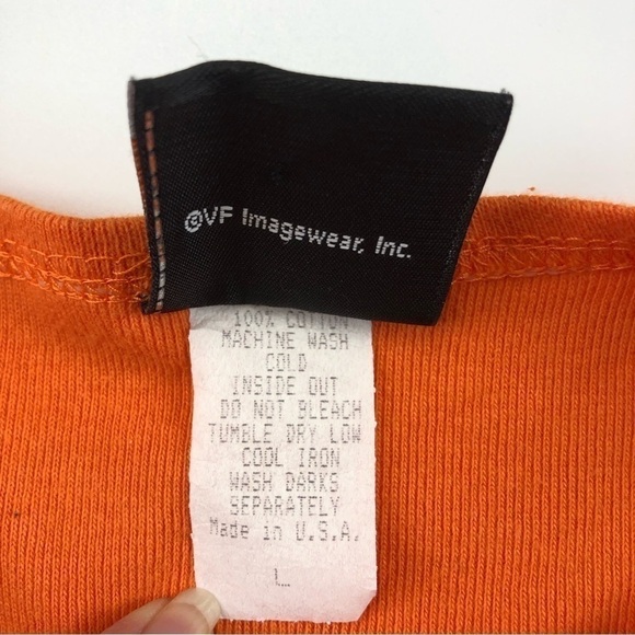 HARLEY-DAVIDSON women’s orange and black tee - Picture 2 of 7